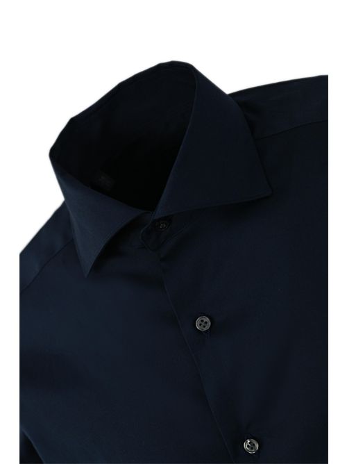 Camicia con collo alla francese stretch Blu FAY | NCMA152259SORMU807